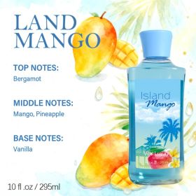 12 Scents,9.98 Oz. Unisex Shower Gel,body Wash. Large Size, Gently Cleanses And Moisturizes, Enriched With Aloe Vera And Vitamin E. Floral, Fruit (Option: ISLAND MANGO)
